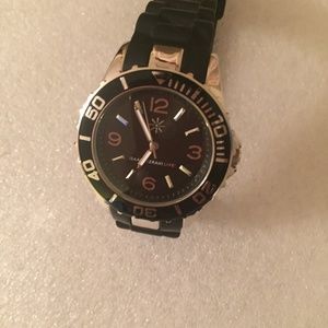 Designer Isaac Mizrahi Black Face Men's Watch